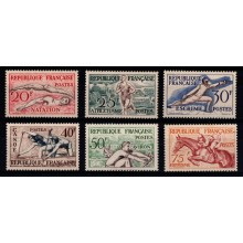 1953 - Frankrig - AFA 986-91 - Frimærke - Sportsudgave - Komplet sæt - Postfrisk.